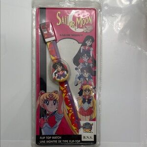 Vintage 90s Sailor Moon Flip Top Watch- Sailor Mars